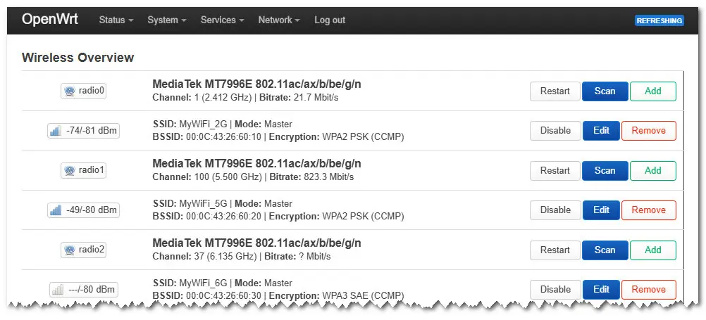 Banana Pi R4 Pro WiFi Settings