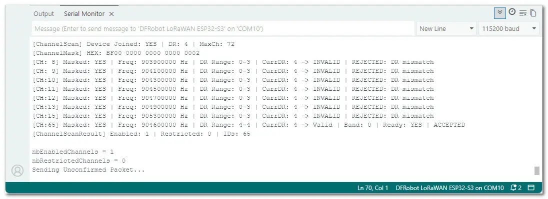 LoRaWAN ESP32S3 OTAA Join Request