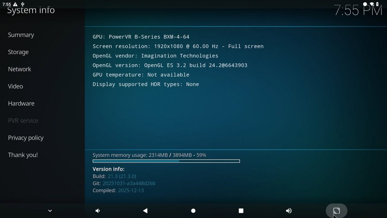 OPi Zero 3W Kodi 4